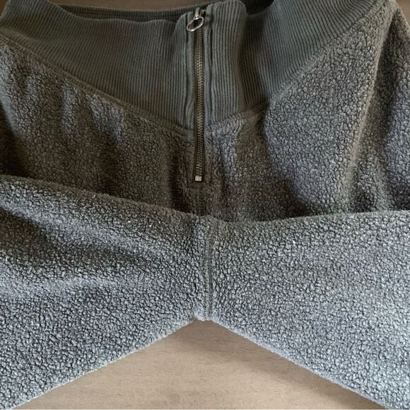 AERIE Women’s Sherpa Fleece Corset Joggers Gray Size Medium - Picture 11 of 12